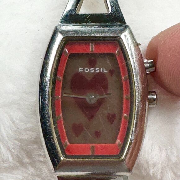 Vintage Fossil Animated  Flashing Heart Watch Big Tic ES-9566 Womens Quartz Y2K main image 8